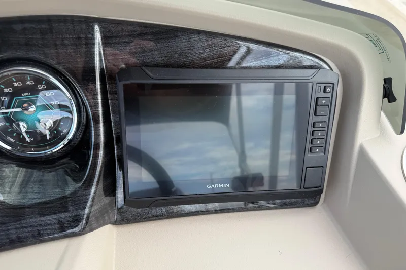 Slide: The Image of Dashboard of 2026 Avalon LSZ Versatile Rear Bench with Garmin display and speedometer. - 20