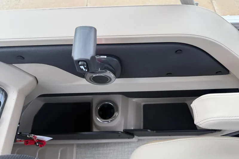 Slide: The Image of 2026 Avalon LSZ Versatile Rear Bench interior with control panel and cup holder. - 24