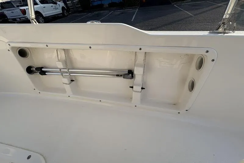 Slide: The Image of 2023 Key West 1720 Center Console boat interior storage compartment. - 18