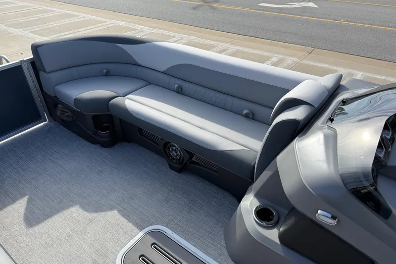Slide: The Image of 2026 Avalon LSZ Versatile Rear Lounger with sleek gray seating and modern design. - 20