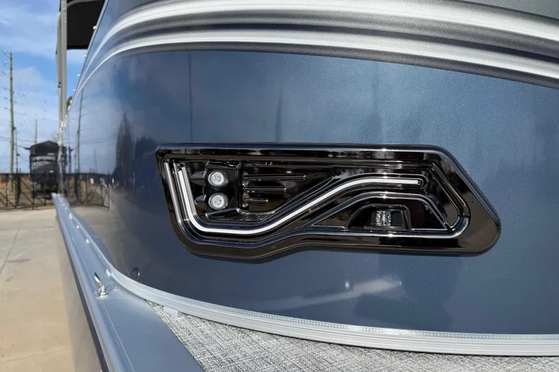 Slide: The Image of 2026 Avalon LSZ Versatile Rear Lounger, sleek blue exterior with modern lighting detail. - 41