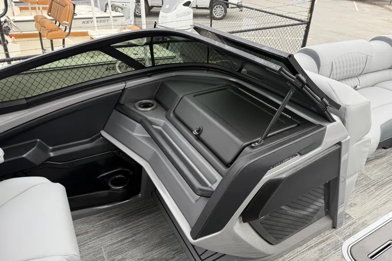 Slide: The Image of 2026 Avalon Catalina Quad Lounger Windshield interior with modern design and seating. - 25