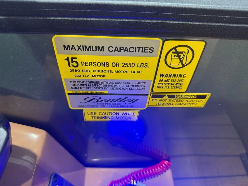 Slide: The Image of Bentley Pontoons Elite 223 Admiral Quad Lounge Tritoon & Honda 200HP 4-Stroke EFI 2026 - 16