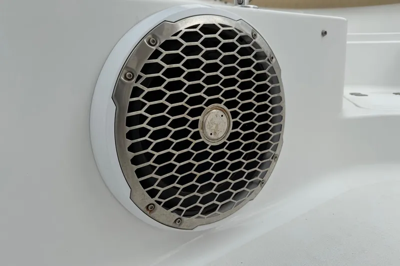 Slide: The Image of Speaker grille on 2019 Sportsman Heritage 211 Center Console boat. - 19
