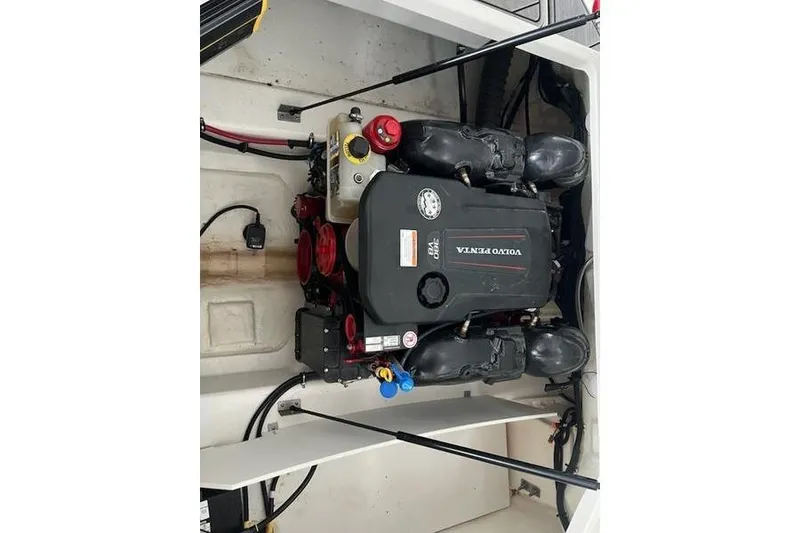 Slide: The Image of 2021 Cobalt R8 engine compartment featuring a Volvo Penta engine. - 10