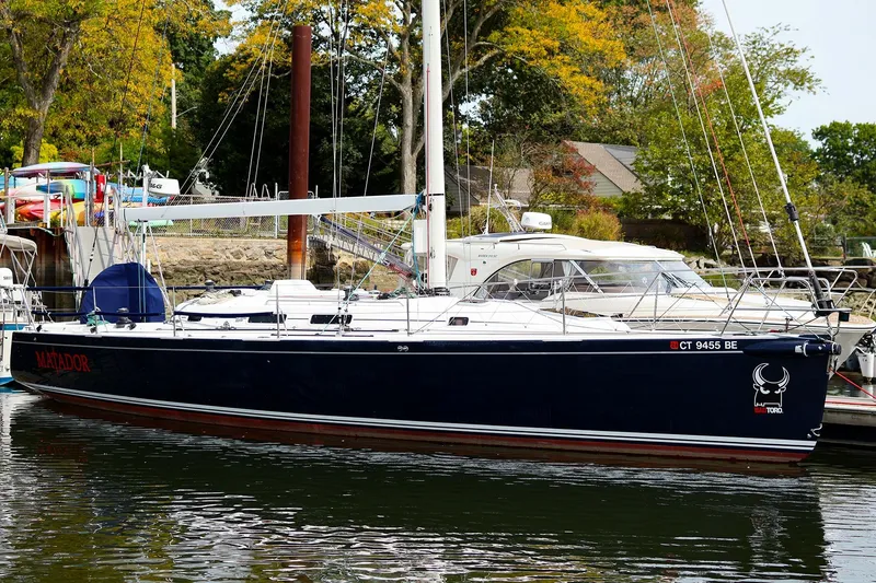 The Image of 2005 J Boats J/133 sailboat docked, featuring sleek design and vibrant surroundings. - 0