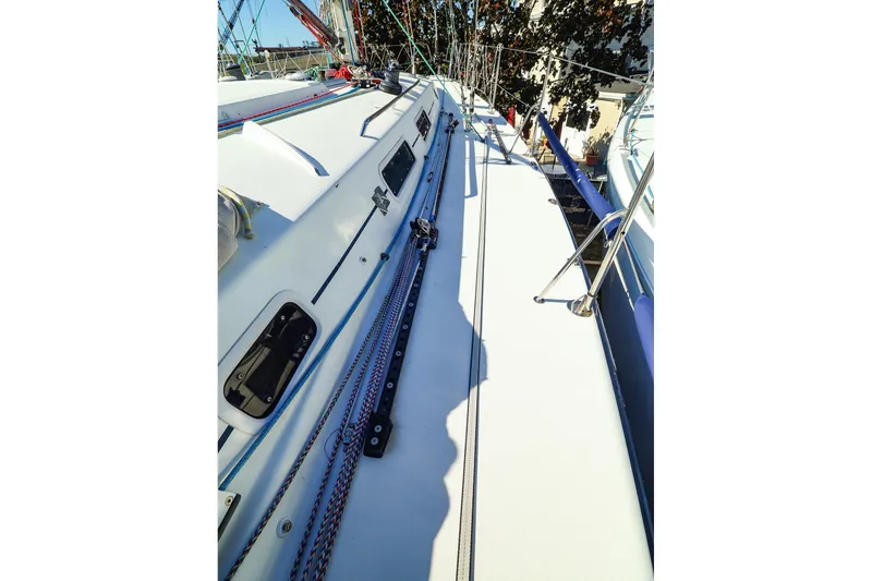 Slide: The Image of 2005 J Boats J/133 sailboat deck with rigging and equipment. - 3