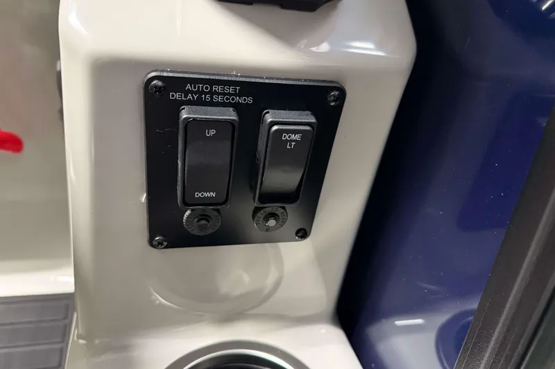 Slide: The Image of Control panel of 2026 Sylvan MIRAGE X1 CLZ DH with switches for dome light and adjustments. - 10