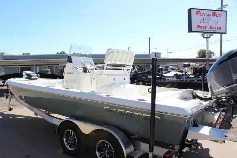Slide: The Image of 2026 Skeeter SX241 boat at Fun-n-Sun Boat Sales dealership. - 4