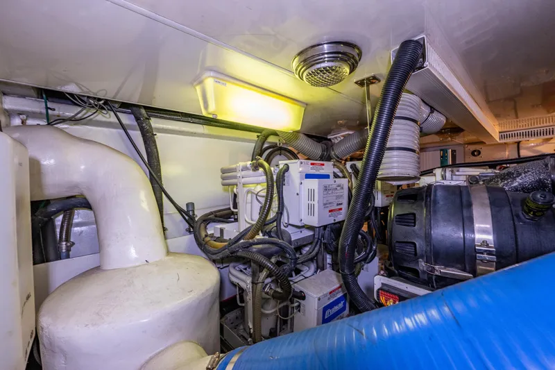 Slide: The Image of Engine room of 2009 Ocean Alexander 52 Sedan yacht. - 47