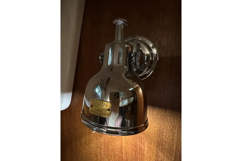 Slide: The Image of Chrome cabin light fixture on a 1984 Sabre 34-1 yacht interior. - 66