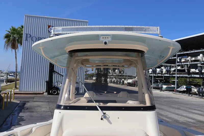 Slide: The Image of 2017 Grady-White Canyon 306 boat at marina with clear blue sky. - 60
