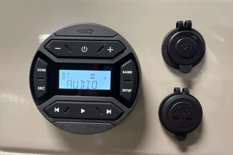 Slide: The Image of Control panel of 2026 Premier 200 Sunscape RL with audio and power outlets. - 18