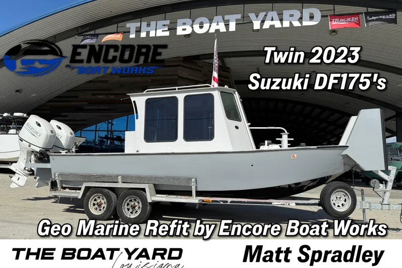 The Image of Geo Marine 24ft Work Boat, 1996 model, refitted with twin 2023 Suzuki DF175 engines. - 1