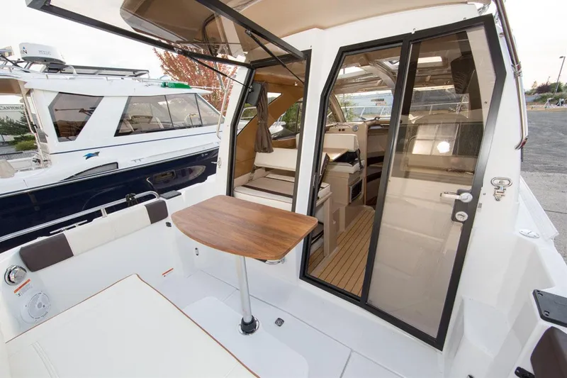 Slide: The Image of 2016 Cutwater C-24 boat with Garmin xHD radar in a metal-roofed storage facility. - 3