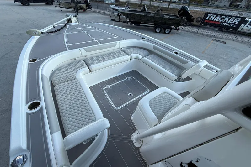 Slide: The Image of 2022 Caymas 28 HB Twin boat with spacious deck and modern design. - 10