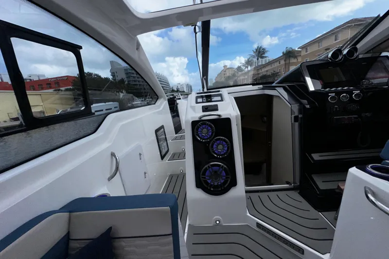 Slide: The Image of Granfort 37 GTX 2026 yacht deck with sleek design and modern features. - 33