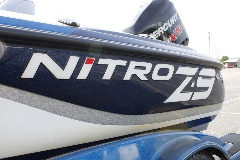 Slide: The Image of 2015 Nitro Z-9 boat with bold branding and sleek design. - 13