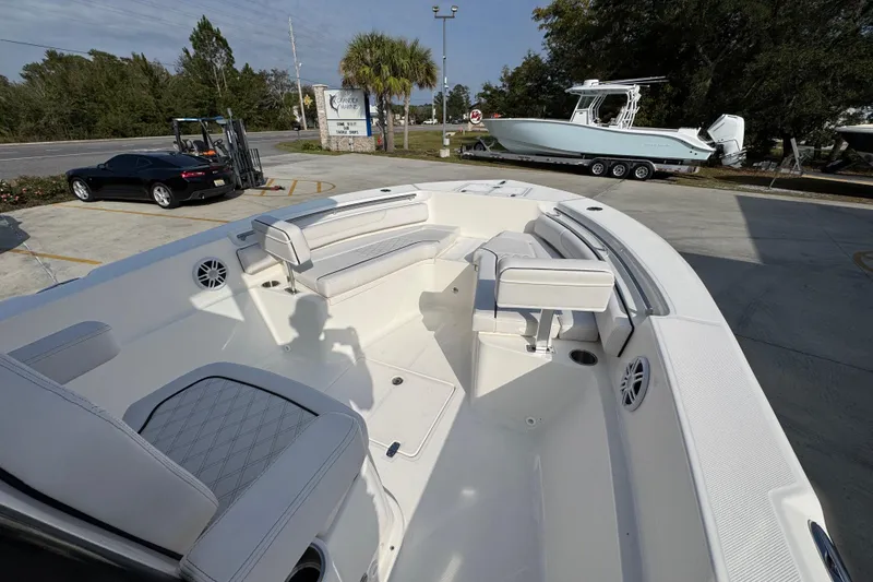 Slide: The Image of 2026 Sea Born LX24 Center Console boat with spacious seating and modern design. - 18