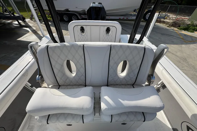 Slide: The Image of 2026 Sea Born LX24 Center Console boat with luxurious seating and modern design. - 31