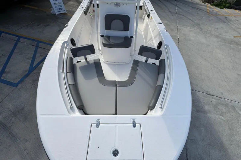 Slide: The Image of 2026 Sea Born LX21 Center Console boat with spacious seating and sleek design. - 20