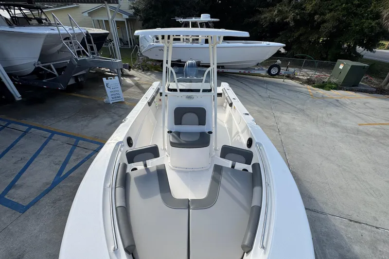Slide: The Image of 2026 Sea Born LX21 Center Console boat with spacious seating and sleek design. - 21