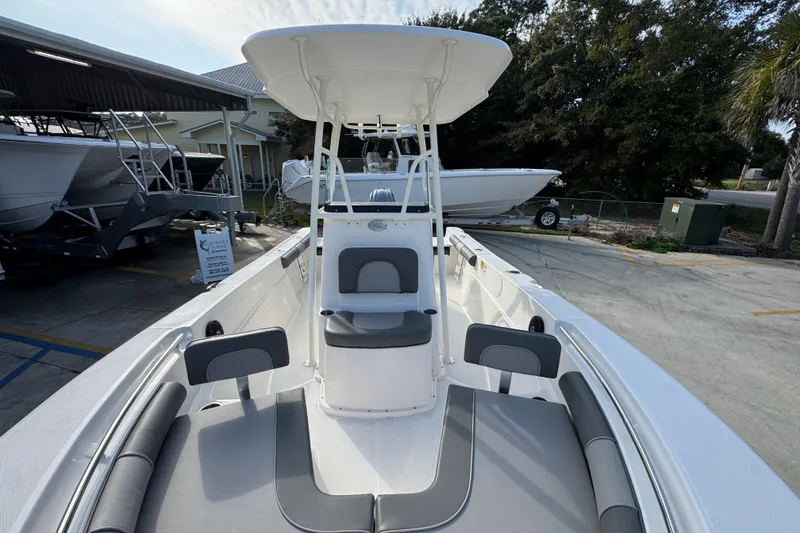 Slide: The Image of 2026 Sea Born LX21 Center Console boat with spacious seating and modern design. - 22