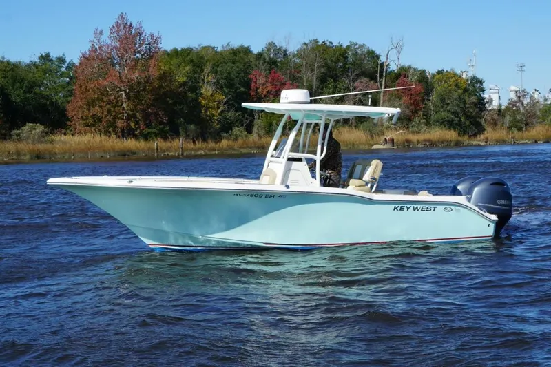 Slide: The Image of 2019 Key West 244 Center Console boat on a scenic waterway. - 28