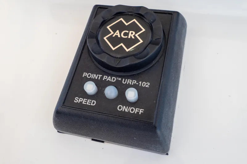 Slide: The Image of Icom VHF Marine IC-M506 radio on 2015 Intrepid 400 Center Console boat. - 76