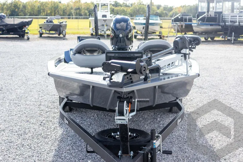Slide: The Image of 2026 G3 Sportsman 1910 SE boat on trailer, displayed outdoors. - 13