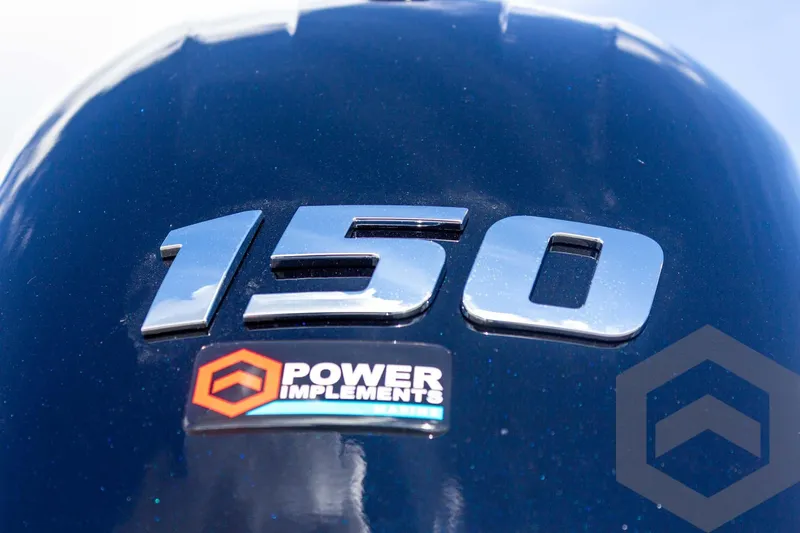 Slide: The Image of Close-up of 2026 G3 Sportsman 1910 SE engine with '150' and Power Implements logo. - 20
