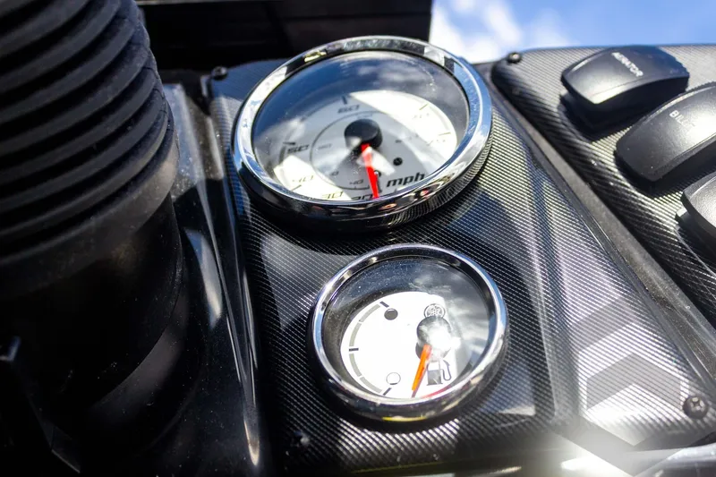 Slide: The Image of Dashboard of 2026 G3 Sportsman 1910 SE with speedometer and gauges. - 43