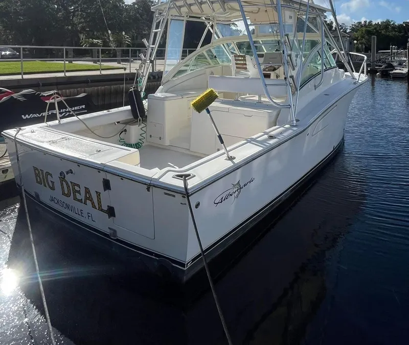 Slide: The Image of 2005 Albemarle 310 Sport Fisherman boat docked in Jacksonville, Florida. - 18