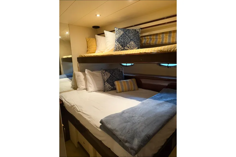 Slide: The Image of Cozy cabin with bunk beds in 2005 Neptunus 62 Flybridge yacht. - 60