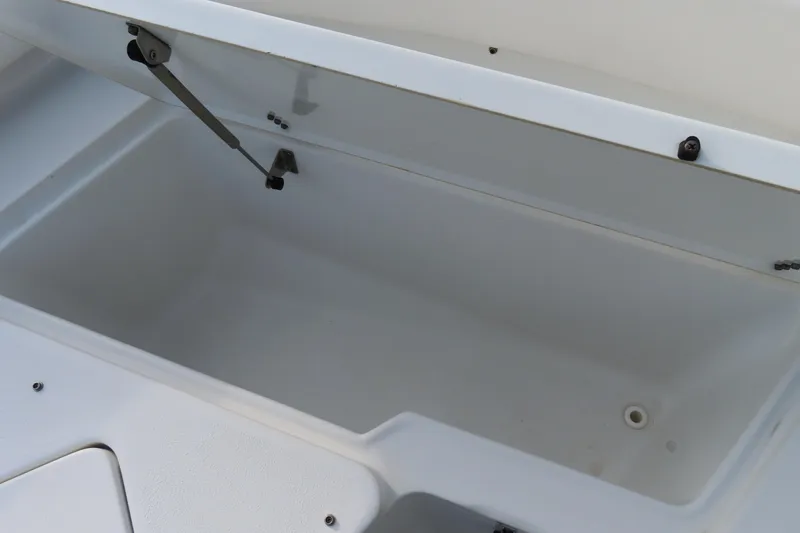 Slide: The Image of Open storage compartment on 2019 Sea Hunt Ultra 234 boat. - 11