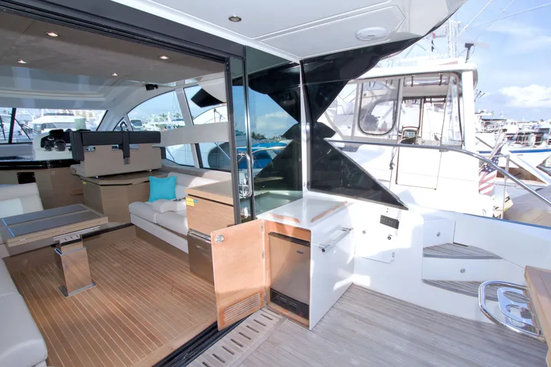 Slide: The Image of Luxurious interior of 2019 Beneteau Gran Turismo 50 yacht with modern design and spacious layout. - 30
