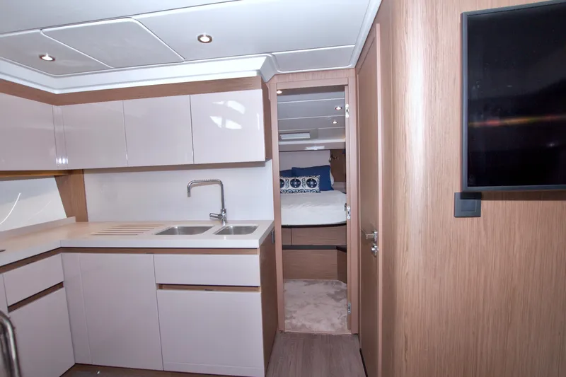 Slide: The Image of Modern kitchen and bedroom interior of 2019 Beneteau Gran Turismo 50 yacht. - 43
