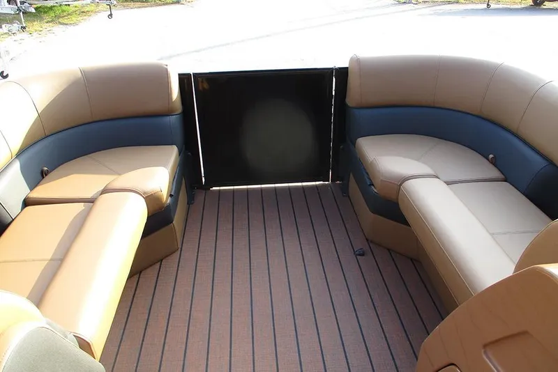 Slide: The Image of Interior of 2026 Bentley Pontoons Elite 223 Admiral with luxurious seating. - 10
