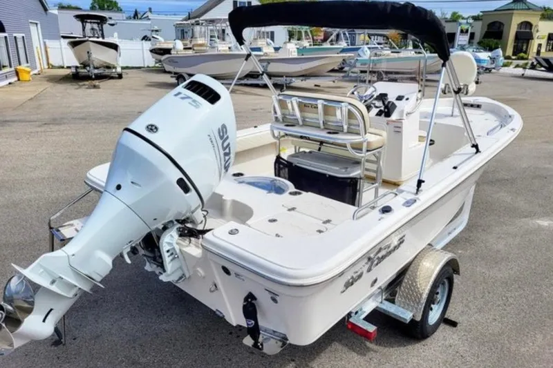 Slide: The Image of 2022 Sea Chaser 21 LX boat with Suzuki 175 engine on trailer. - 4