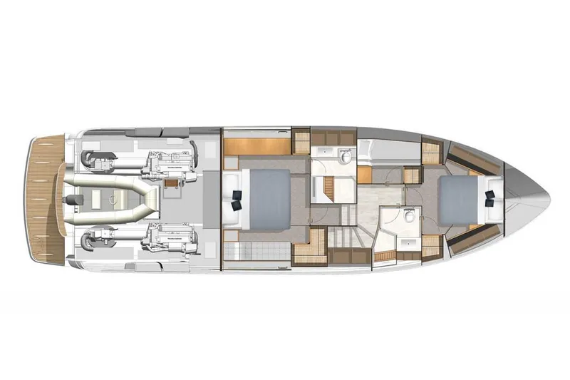 Slide: The Image of Manufacturer Provided Image: 2023 Riviera 5400 Sport Yacht floor plan, showcasing luxurious interior layout. - 24
