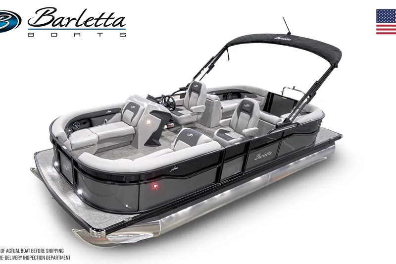 The Image of 2026 Barletta A22QC pontoon boat with sleek design and comfortable seating. - 1