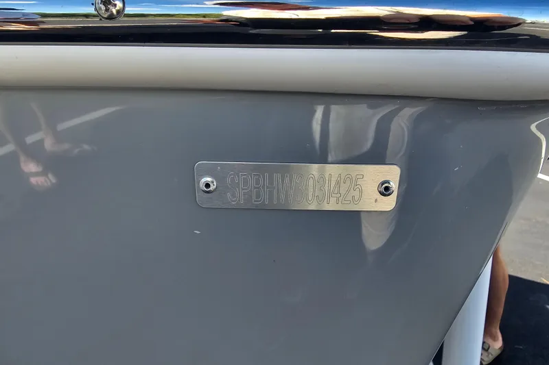 Slide: The Image of 2025 Sea Pro 202 Center Console boat with visible hull identification number. - 26