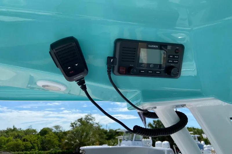 Slide: The Image of 2026 Sportsman Open 252 Center Console with Garmin marine radio installed. - 22