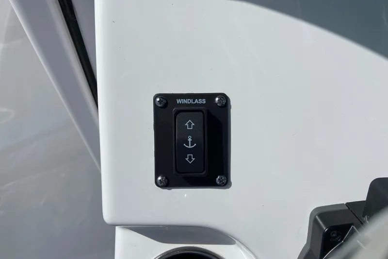 Slide: The Image of Windlass control panel on 2026 Sportsman Open 252 Center Console boat. - 26