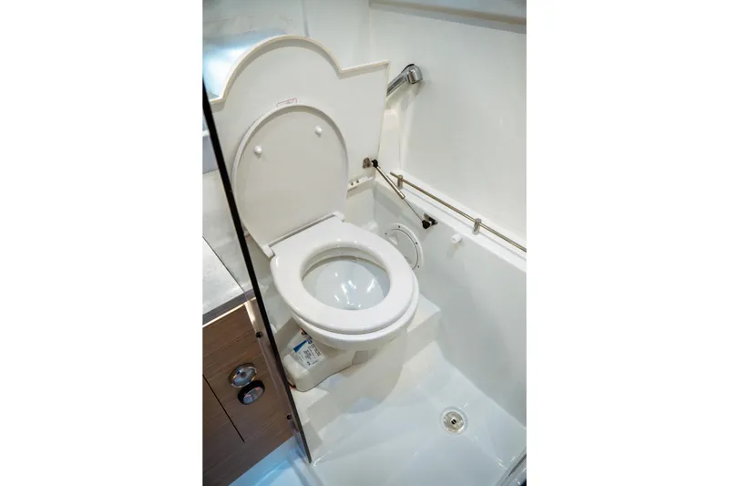 Slide: The Image of 2025 Jeanneau Leader 10.5 WA Series 2 boat bathroom with compact design and modern fixtures. - 43