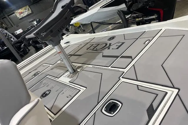 Slide: The Image of 2026 Excel 183C boat deck with sleek design and modern features. - 8