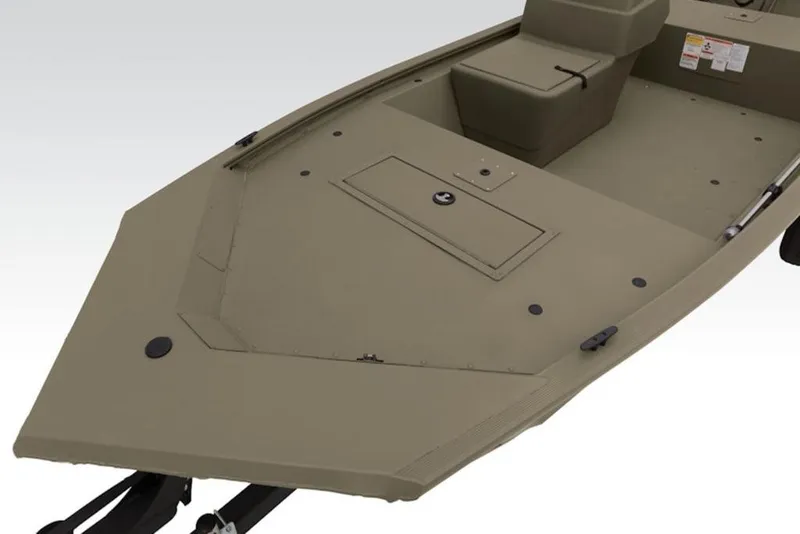 Slide: The Image of 2026 Tracker Grizzly 1648 S boat, featuring a spacious, durable deck design. - 8