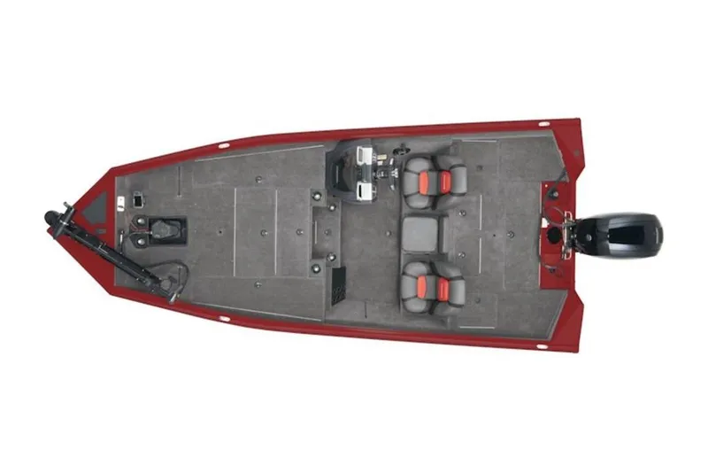 Slide: The Image of Top view of 2025 Tracker Pro Team 195 Tournament Edition fishing boat. - 3