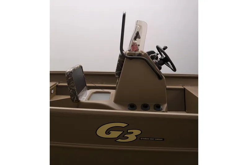 Slide: The Image of Manufacturer Provided Image: 2020 G3 Gator Tough 17 CC boat console and steering wheel. - 11