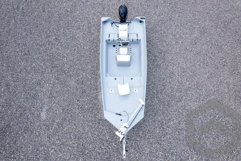 Slide: The Image of Overhead view of 2026 G3 Bay 20 boat on gravel surface. - 49